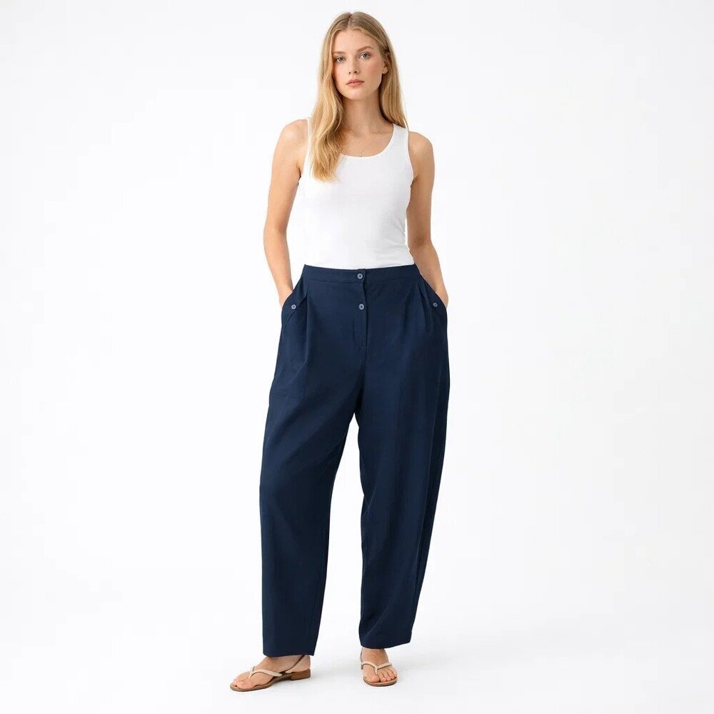2/$30 NWT Universal Standard Tapered Trouser Navy 6X #A1027